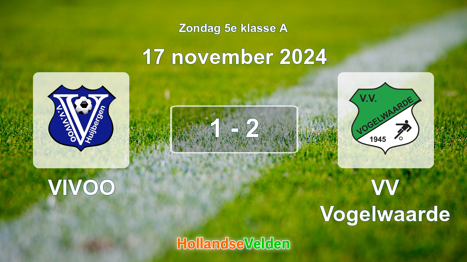 Gespeelde wedstrijd: VIVOO - VV Vogelwaarde 1 - 2 (17 november 2024)