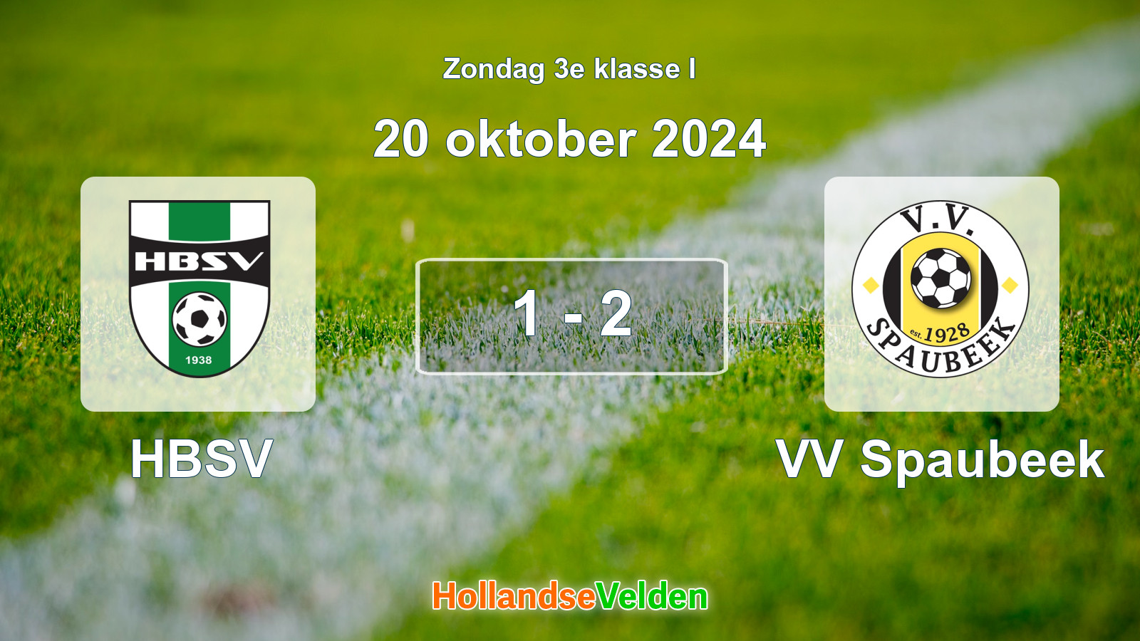 Gespeelde wedstrijd: HBSV - VV Spaubeek 1 - 2 (20 oktober 2024)