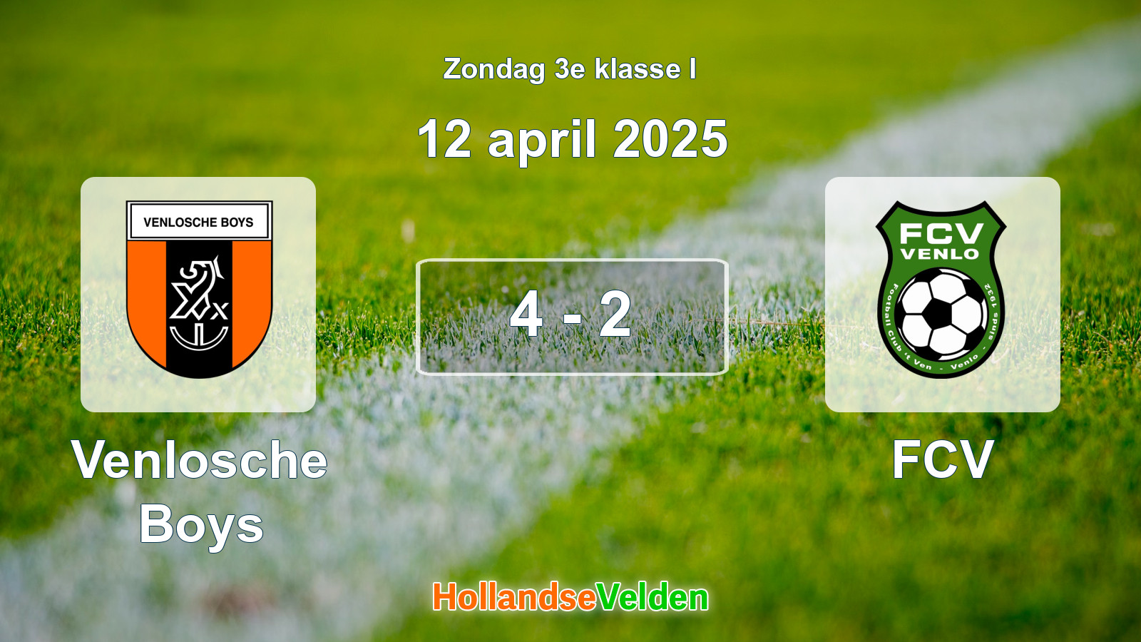 Gespeelde wedstrijd: Venlosche Boys - FCV 4 - 2 (12 april 2025)