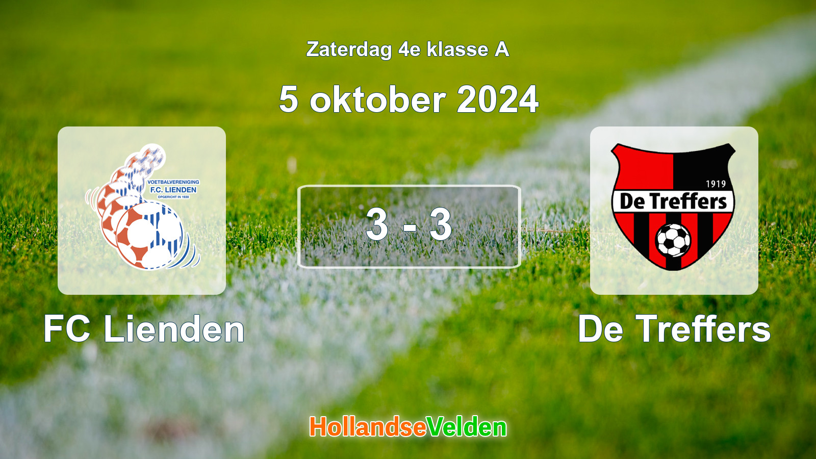 Gespeelde wedstrijd: FC Lienden - De Treffers 3 - 3 (5 oktober 2024)
