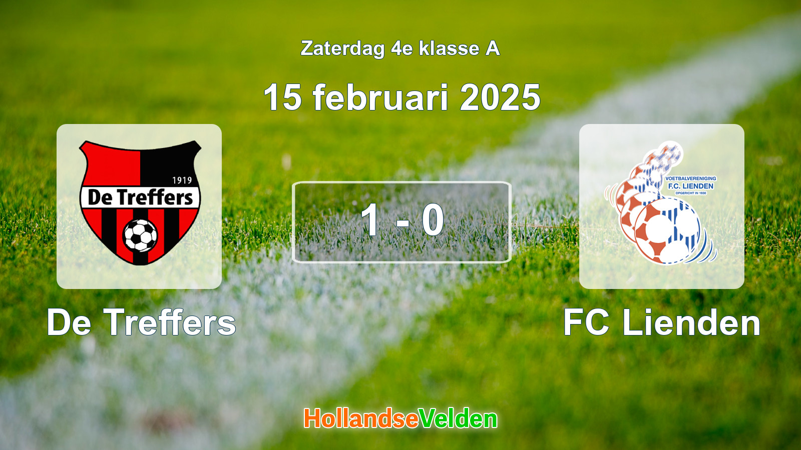 Gespeelde wedstrijd: De Treffers - FC Lienden 1 - 0 (15 februari 2025)