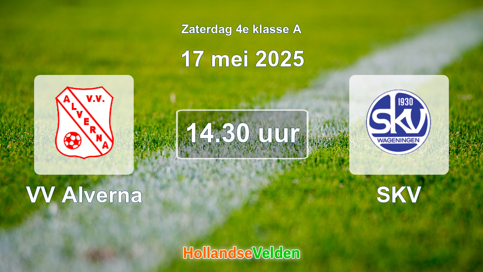 Geplande wedstrijd: VV Alverna - SKV (17 mei 2025)