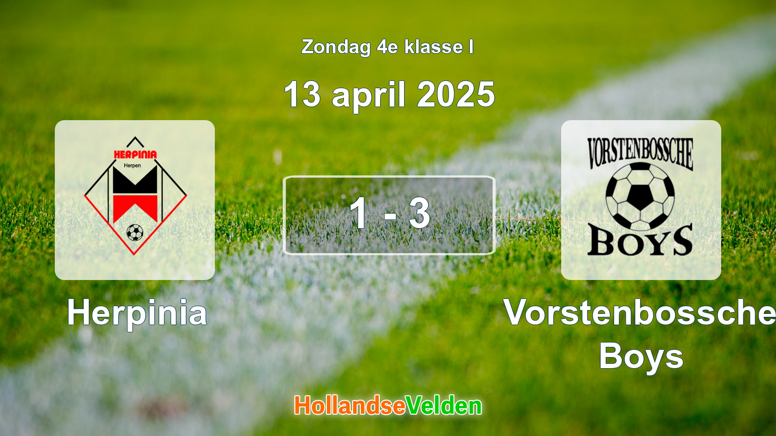 Gespeelde wedstrijd: Herpinia - Vorstenbossche Boys 1 - 3 (13 april 2025)
