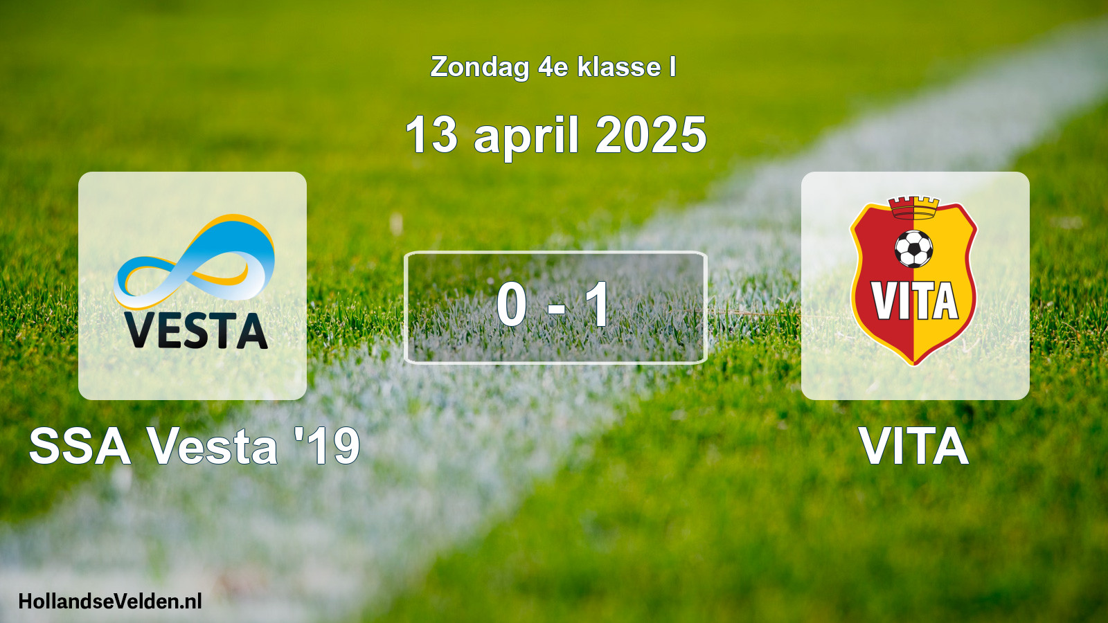 Gespeelde wedstrijd: SSA Vesta '19 - VITA 0 - 1 (13 april 2025)