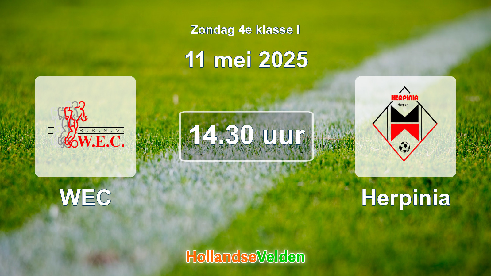 Geplande wedstrijd: WEC - Herpinia (11 mei 2025)