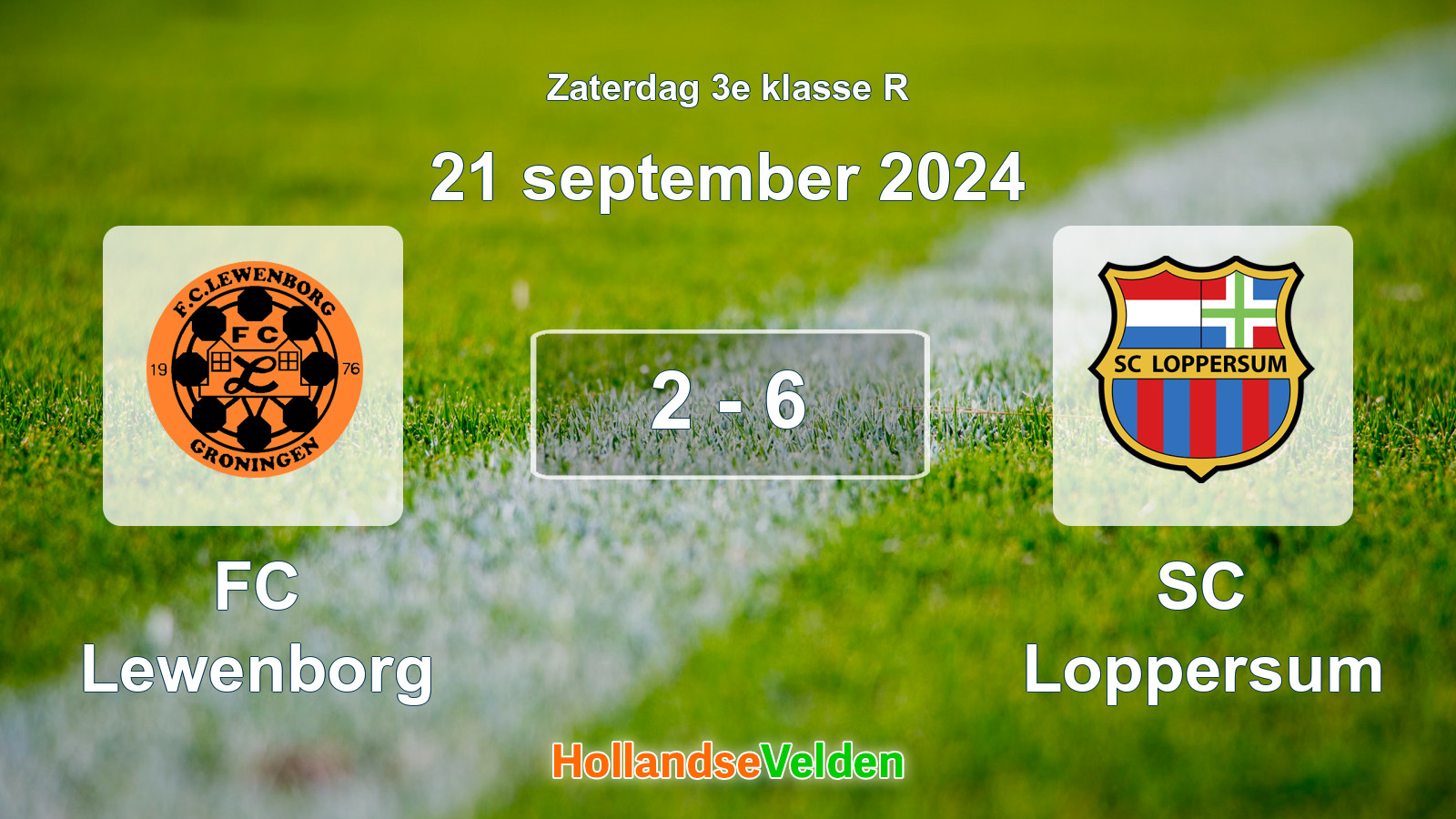 Gespeelde wedstrijd: FC Lewenborg - SC Loppersum 2 - 6 (21 september 2024)