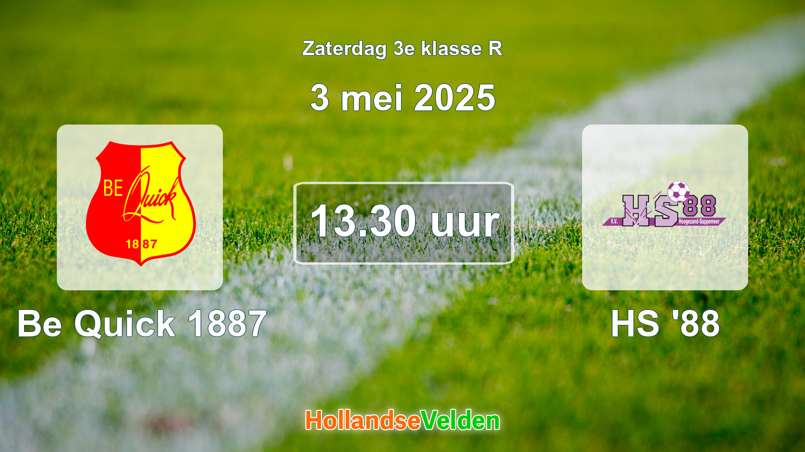 Geplande wedstrijd: Be Quick 1887 - HS '88 (3 mei 2025)