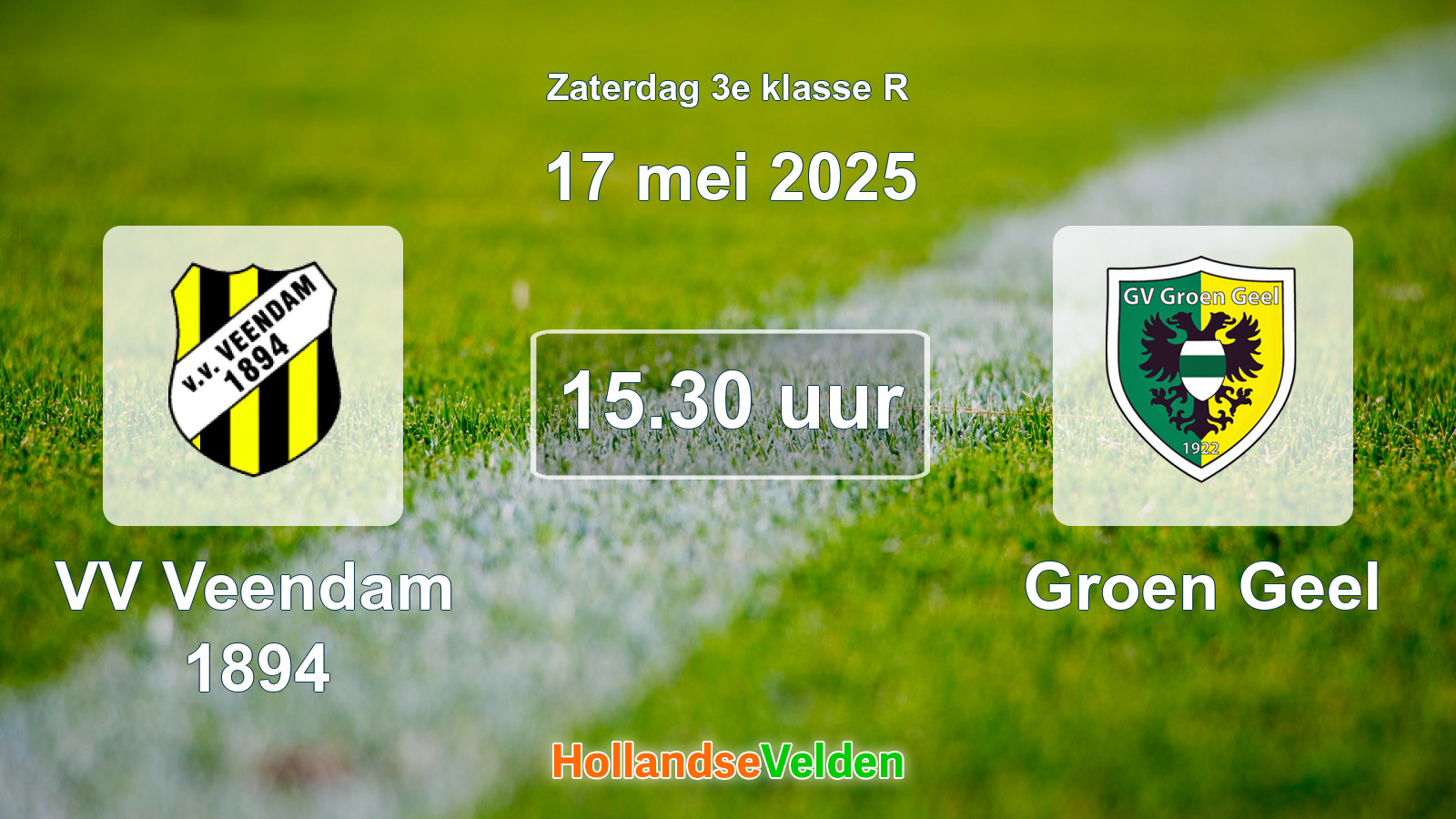 Geplande wedstrijd: VV Veendam 1894 - Groen Geel (17 mei 2025)
