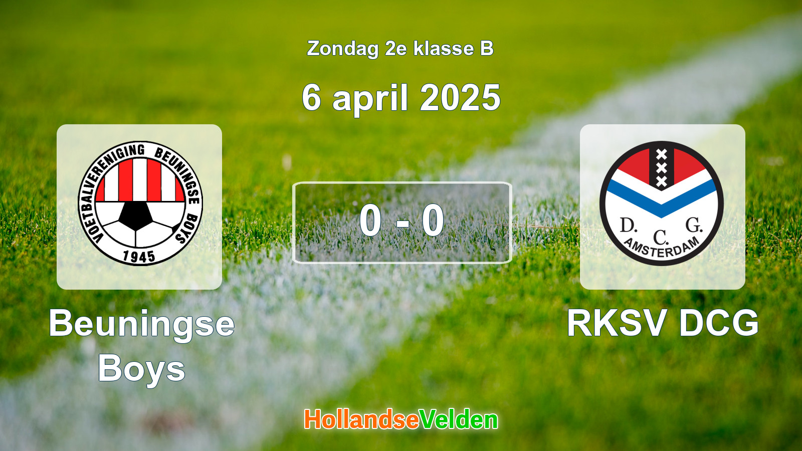 Gespeelde wedstrijd: Beuningse Boys - RKSV DCG 0 - 0 (6 april 2025)