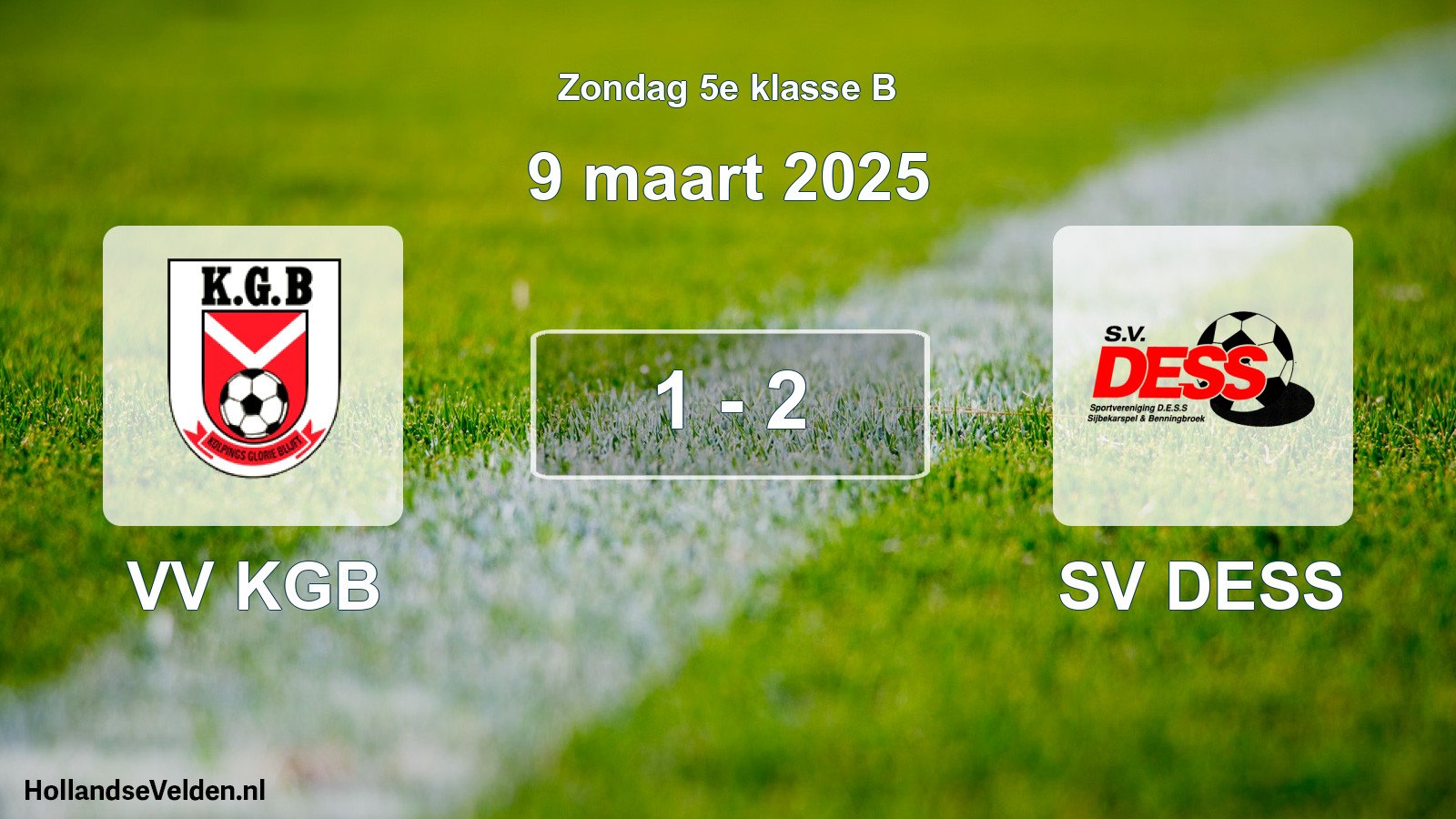 Gespeelde wedstrijd: VV KGB - SV DESS 1 - 2 (9 maart 2025)