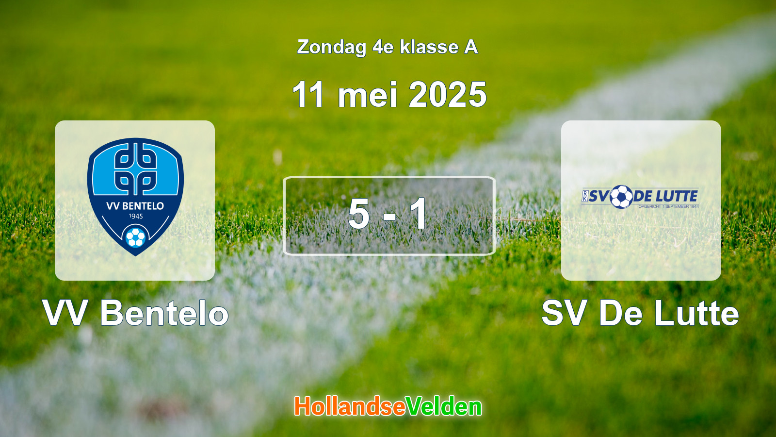 Gespeelde wedstrijd: VV Bentelo - SV De Lutte 5 - 1 (11 mei 2025)