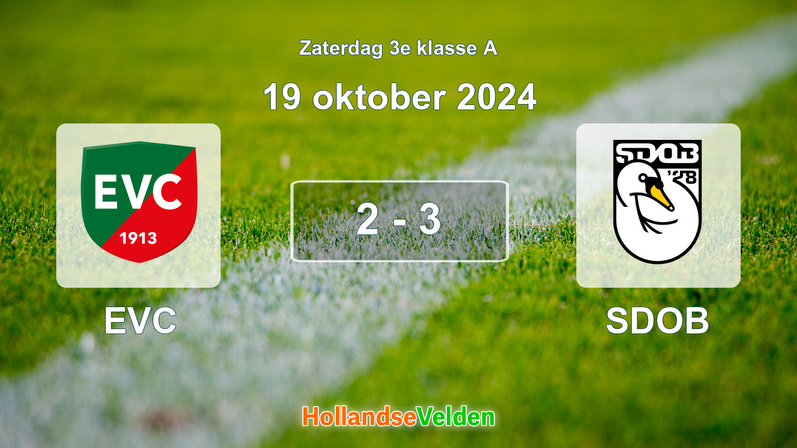 Gespeelde wedstrijd: EVC - SDOB 2 - 3 (19 oktober 2024)