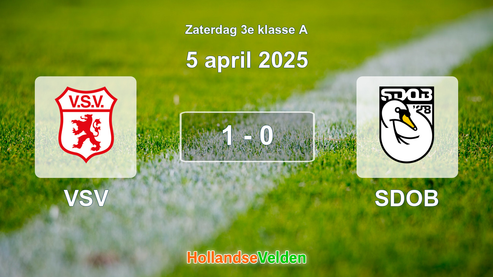 Gespeelde wedstrijd: VSV - SDOB 1 - 0 (5 april 2025)