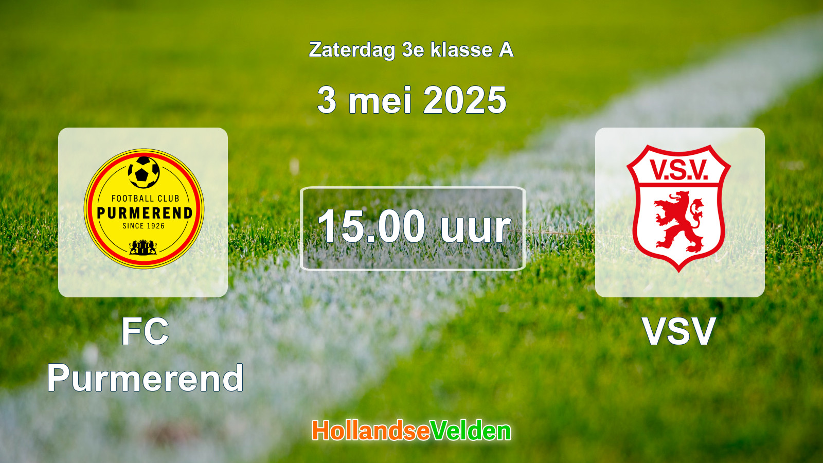 Geplande wedstrijd: FC Purmerend - VSV (3 mei 2025)