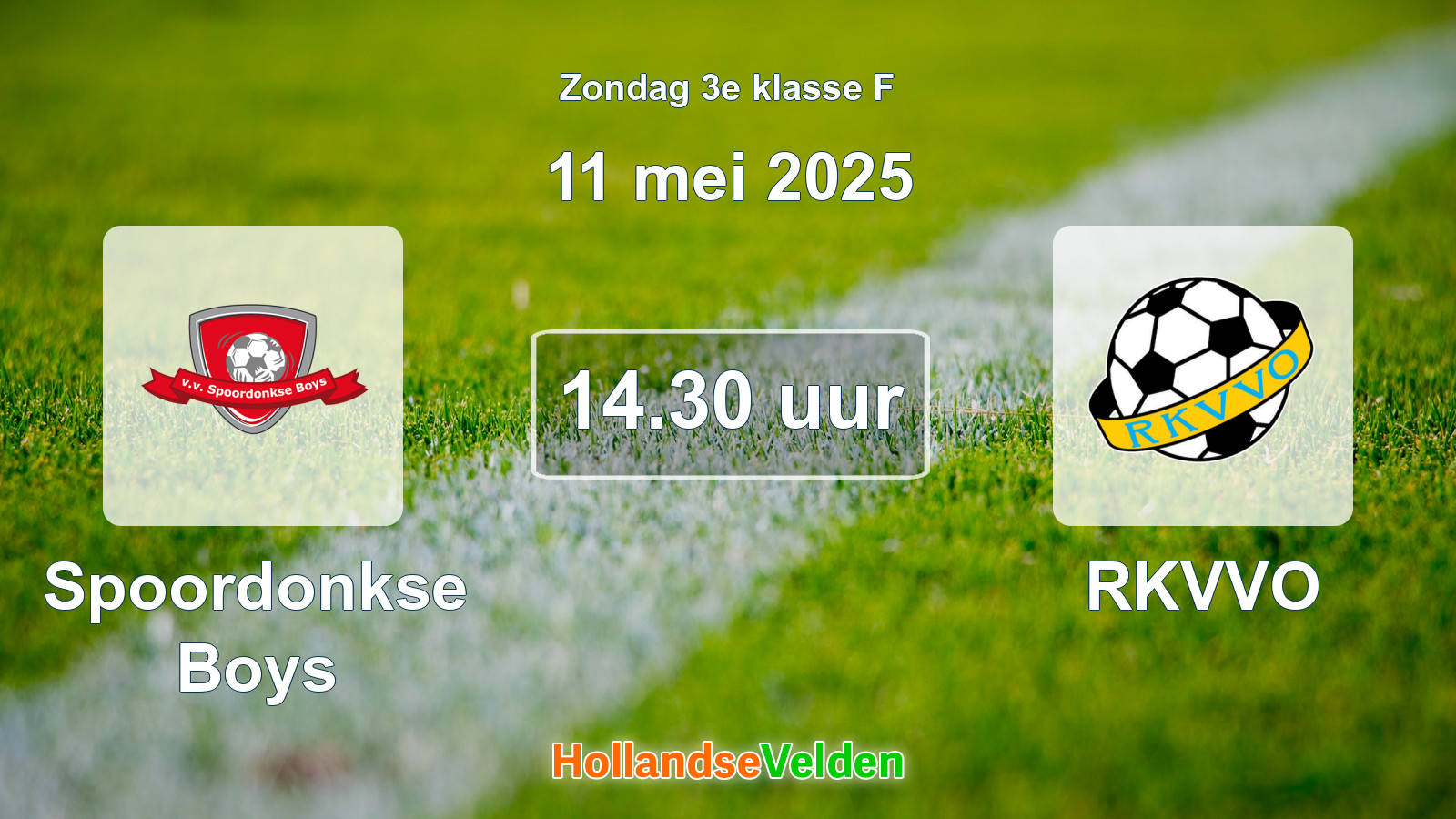 Geplande wedstrijd: Spoordonkse Boys - RKVVO (11 mei 2025)