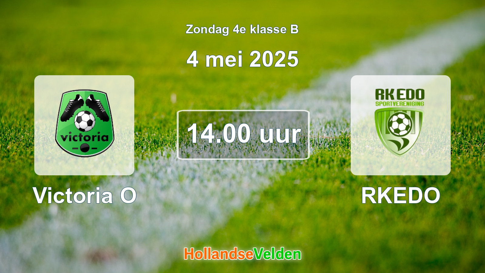 Geplande wedstrijd: Victoria O - RKEDO (4 mei 2025)