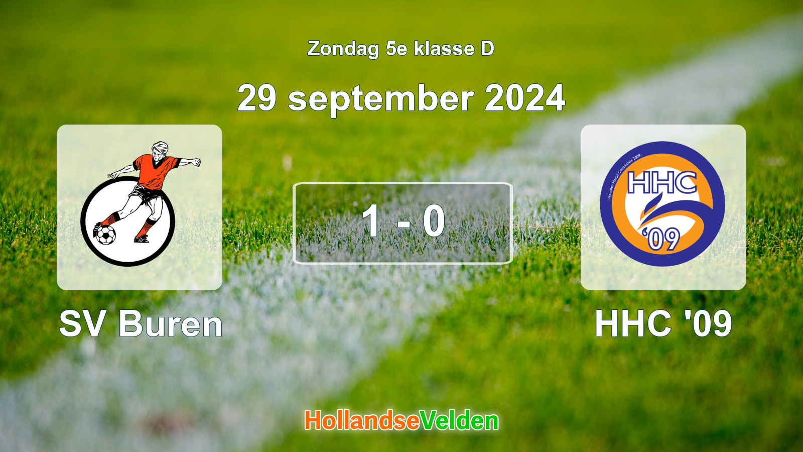 Gespeelde wedstrijd: SV Buren - HHC '09 1 - 0 (29 september 2024)