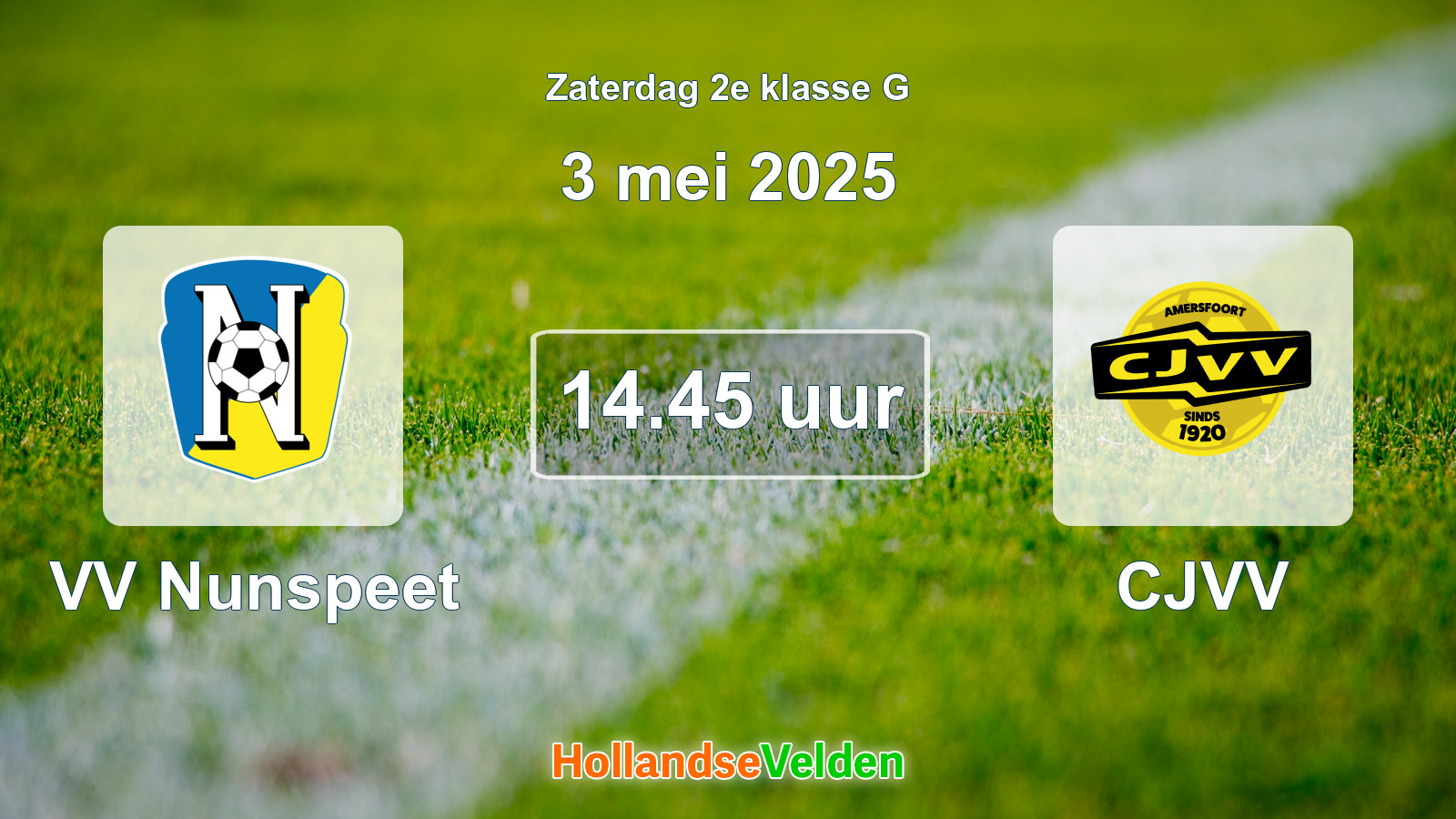 Geplande wedstrijd: VV Nunspeet - CJVV (3 mei 2025)