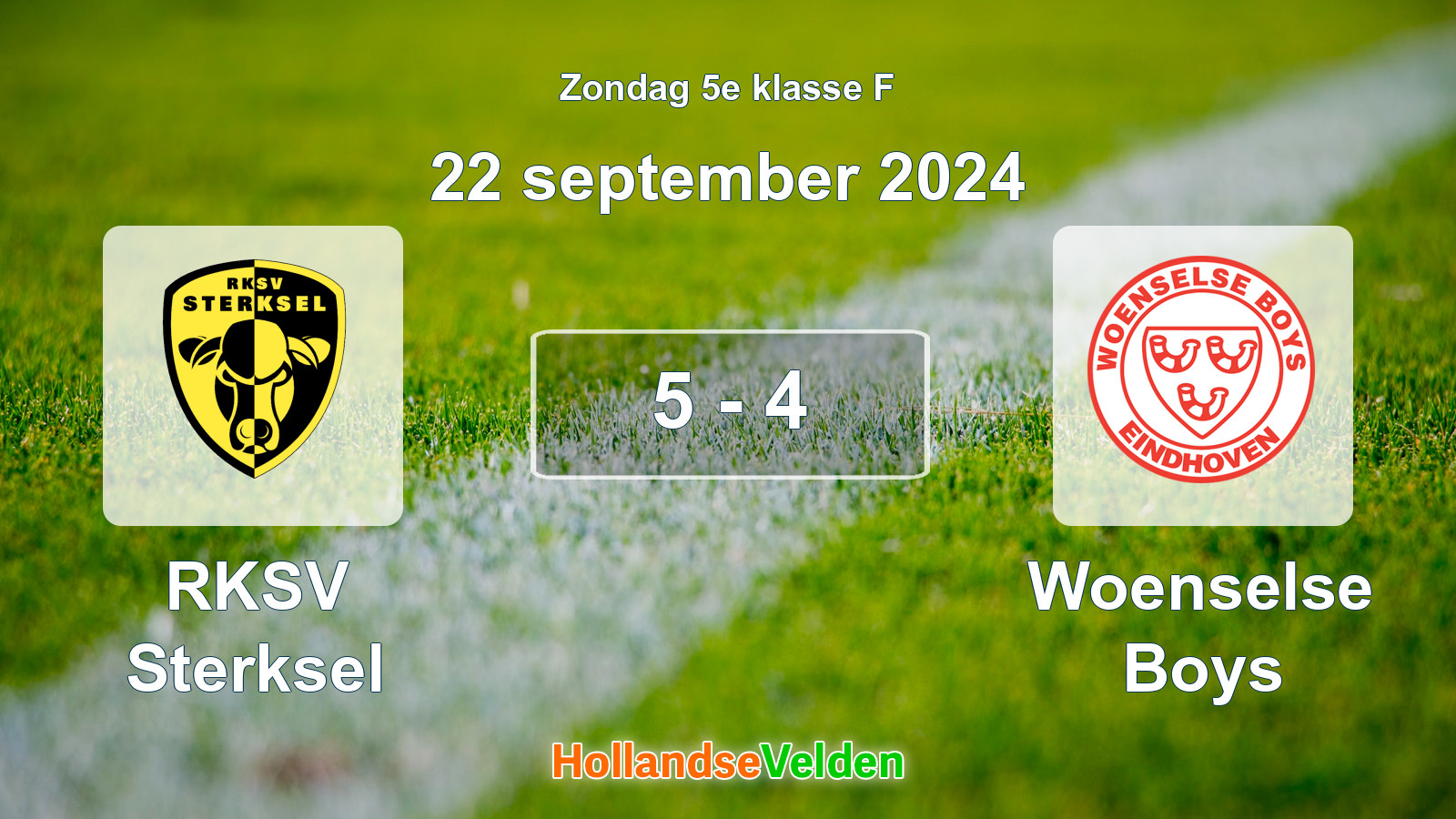 Gespeelde wedstrijd: RKSV Sterksel - Woenselse Boys 5 - 4 (22 september 2024)