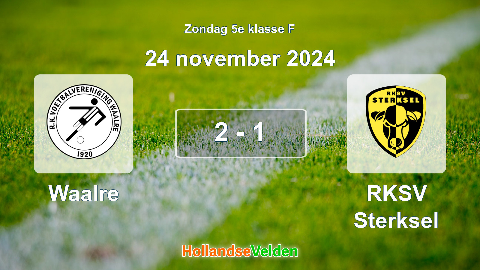 Gespeelde wedstrijd: Waalre - RKSV Sterksel 2 - 1 (24 november 2024)