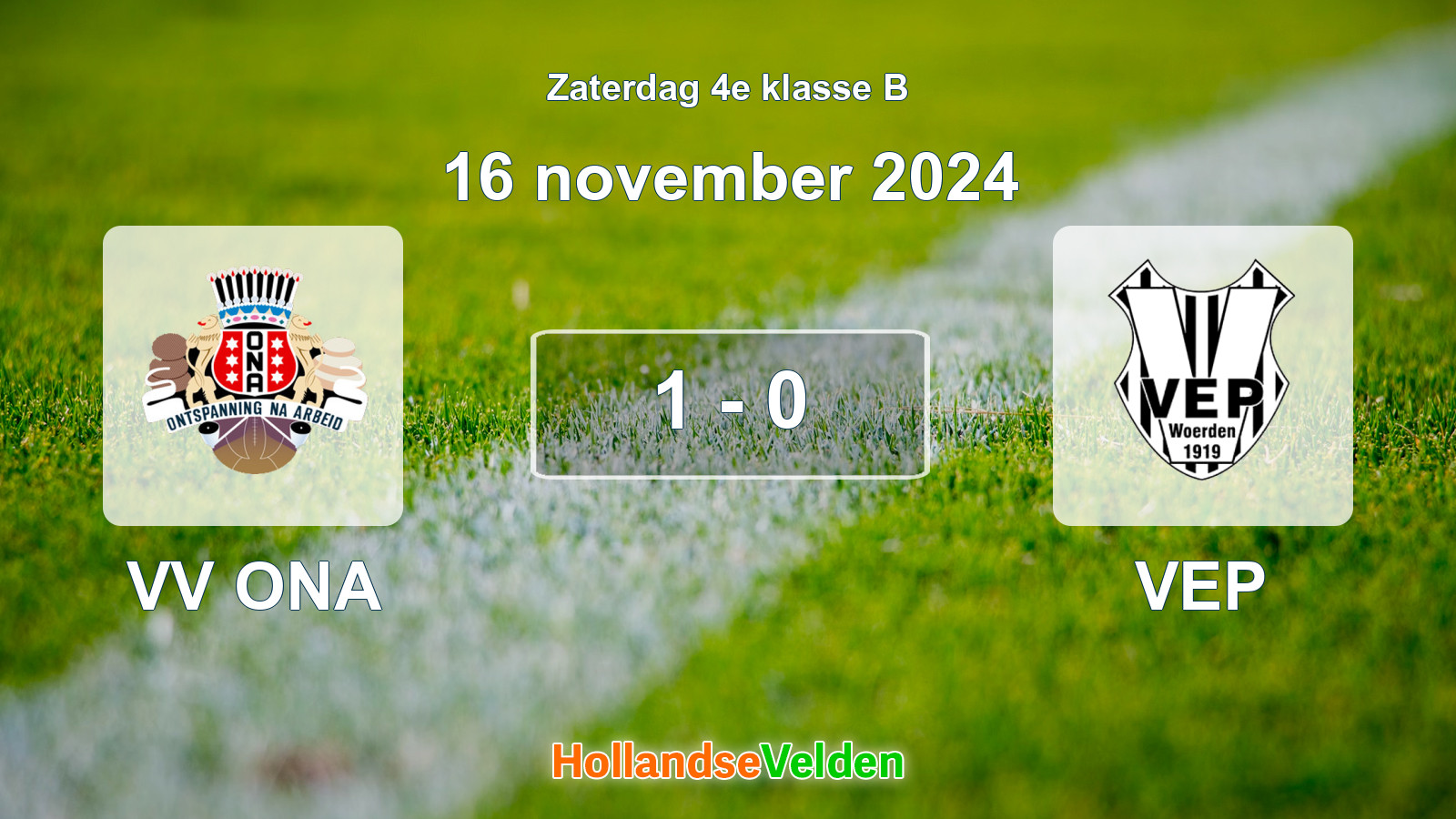 Gespeelde wedstrijd: VV ONA - VEP 1 - 0 (16 november 2024)