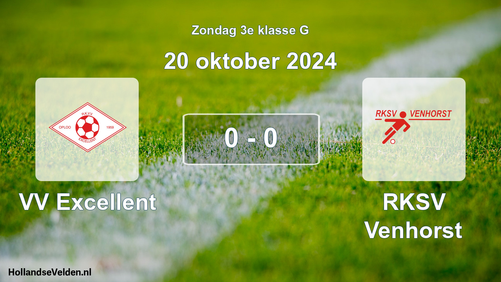 Gespeelde wedstrijd: VV Excellent - RKSV Venhorst 0 - 0 (20 oktober 2024)