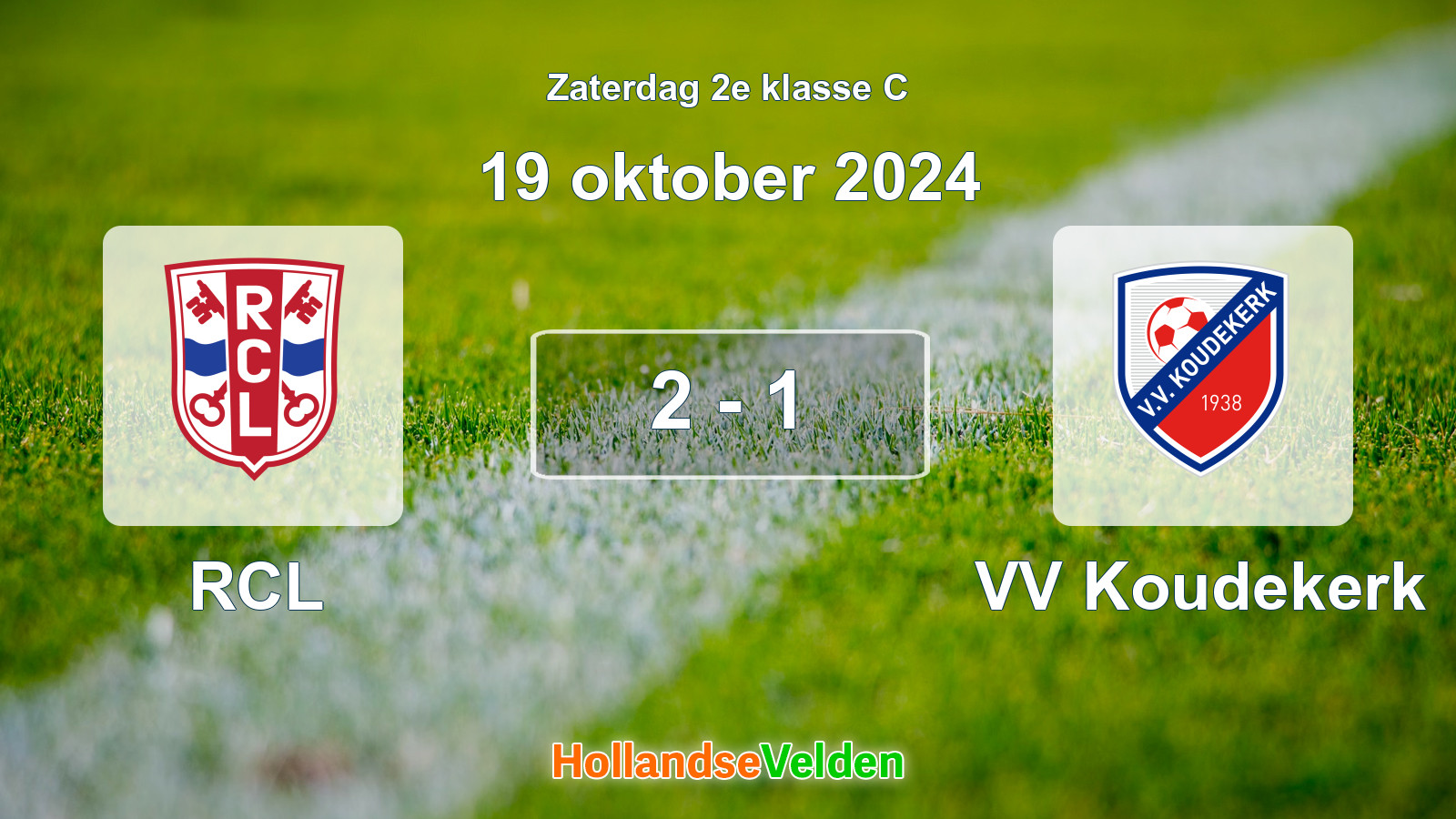 Gespeelde wedstrijd: RCL - VV Koudekerk 2 - 1 (19 oktober 2024)