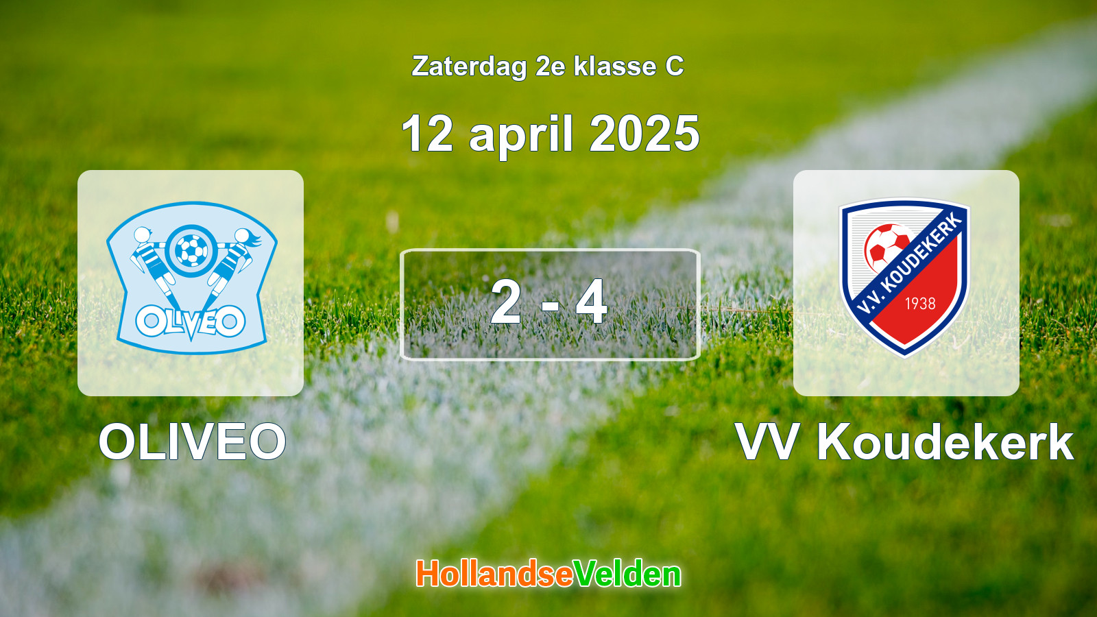 Gespeelde wedstrijd: OLIVEO - VV Koudekerk 2 - 4 (12 april 2025)