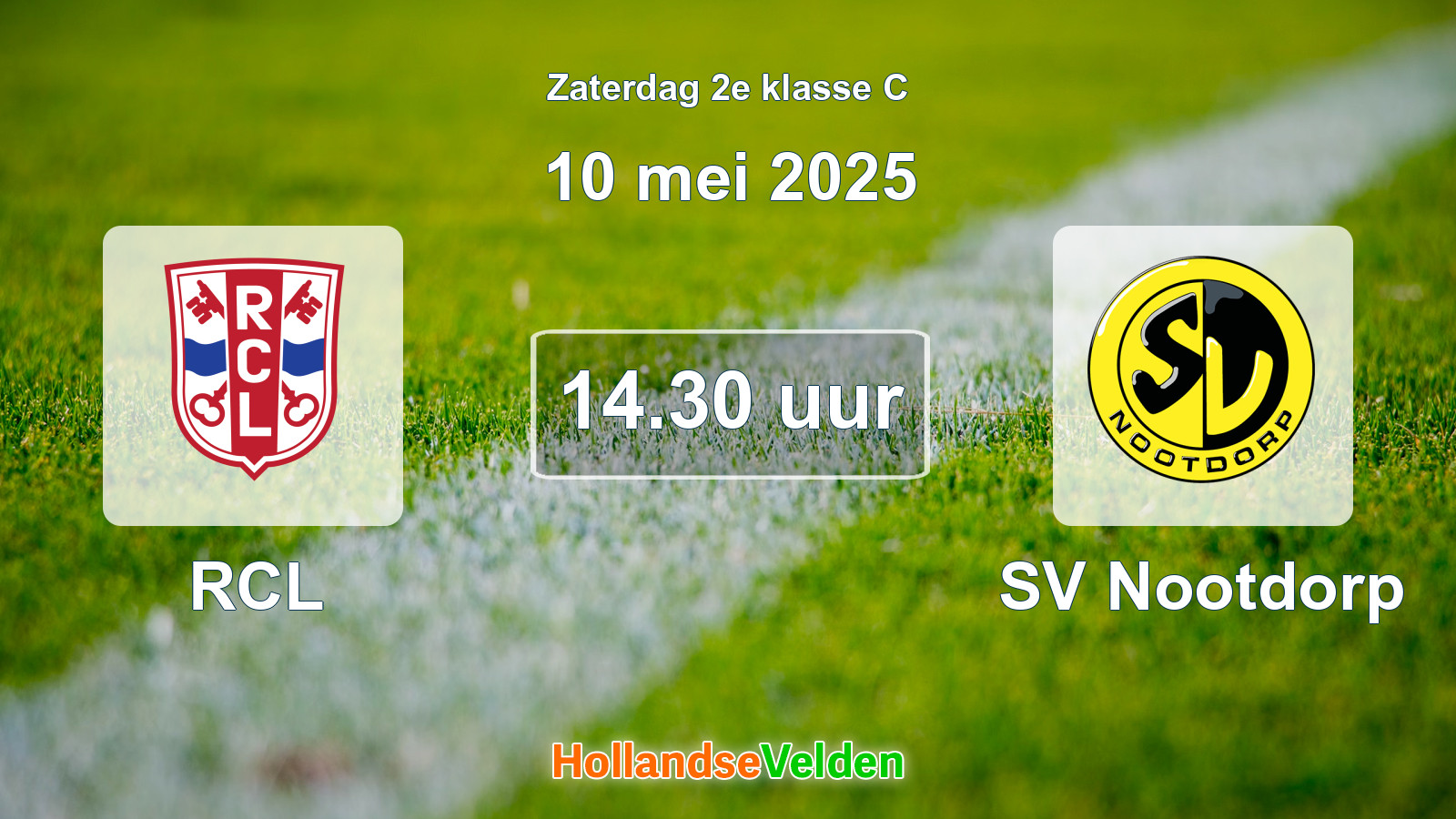 Geplande wedstrijd: RCL - SV Nootdorp (10 mei 2025)