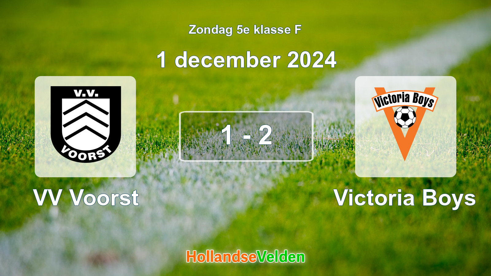 Gespeelde wedstrijd: VV Voorst - Victoria Boys 1 - 2 (1 december 2024)