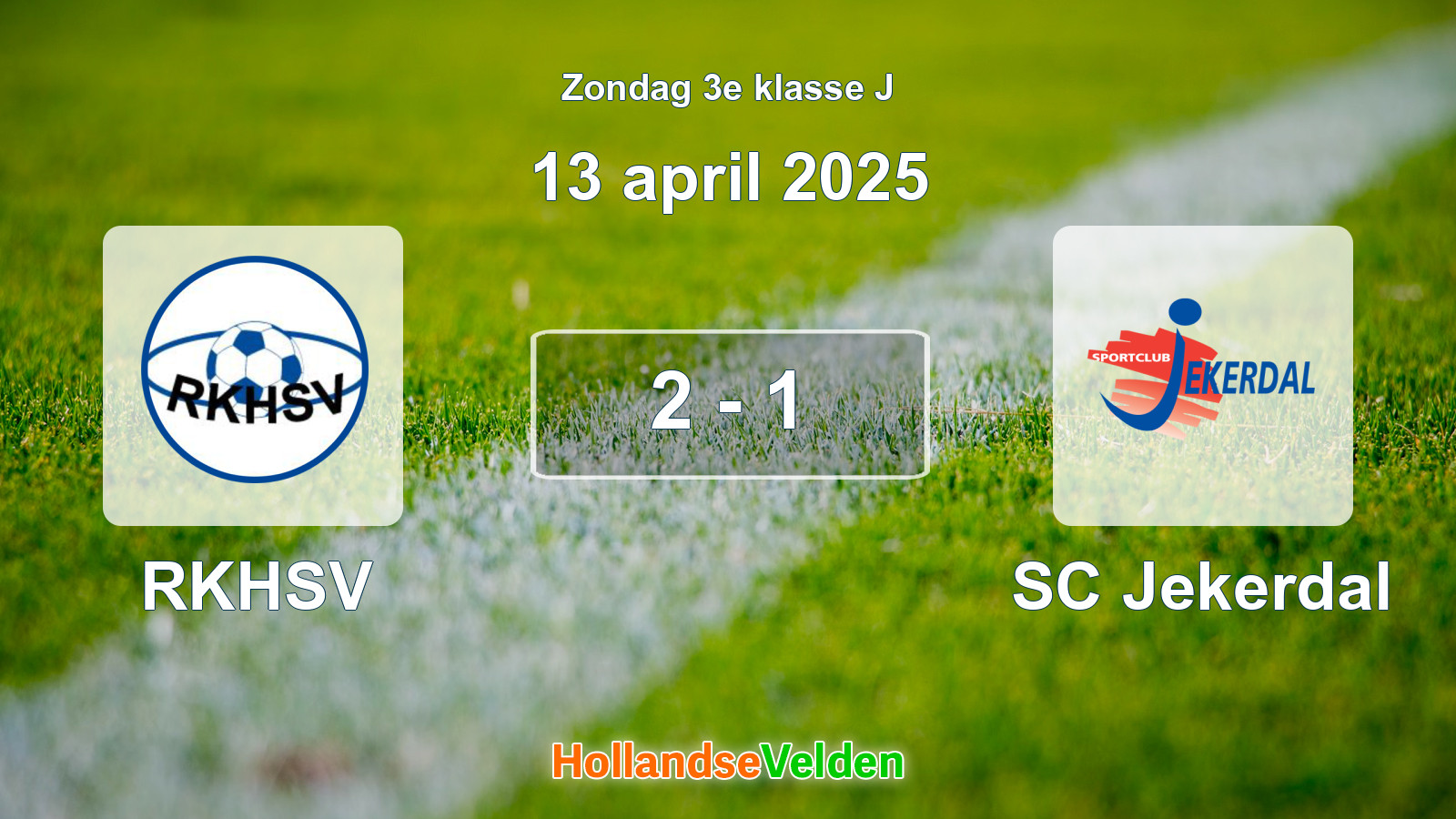 Gespeelde wedstrijd: RKHSV - SC Jekerdal 2 - 1 (13 april 2025)