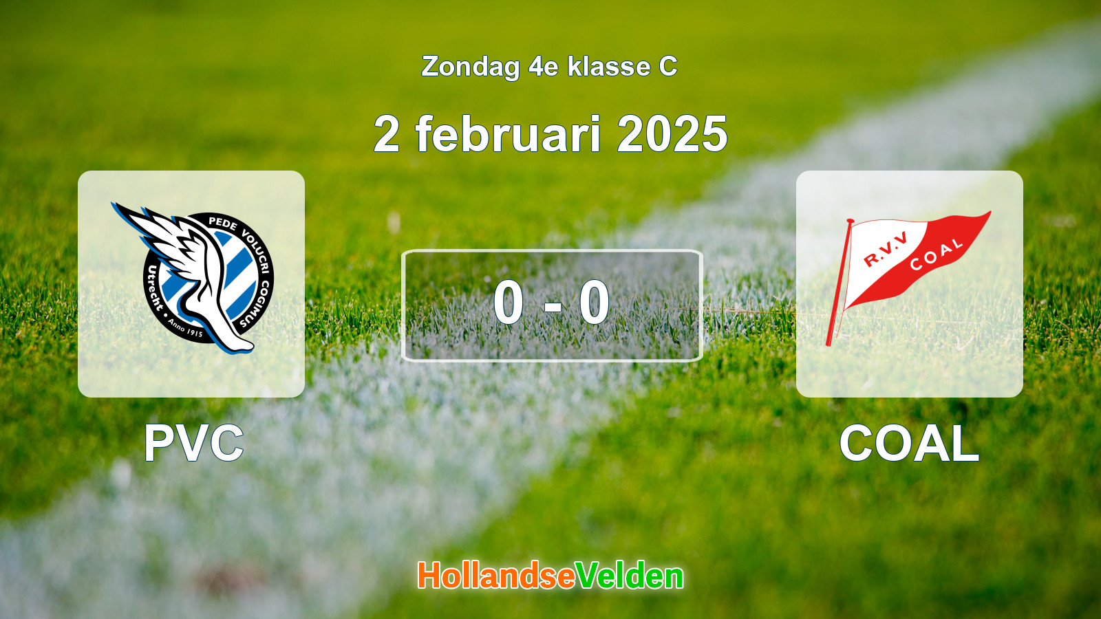 Gespeelde wedstrijd: PVC - COAL 0 - 0 (2 februari 2025)