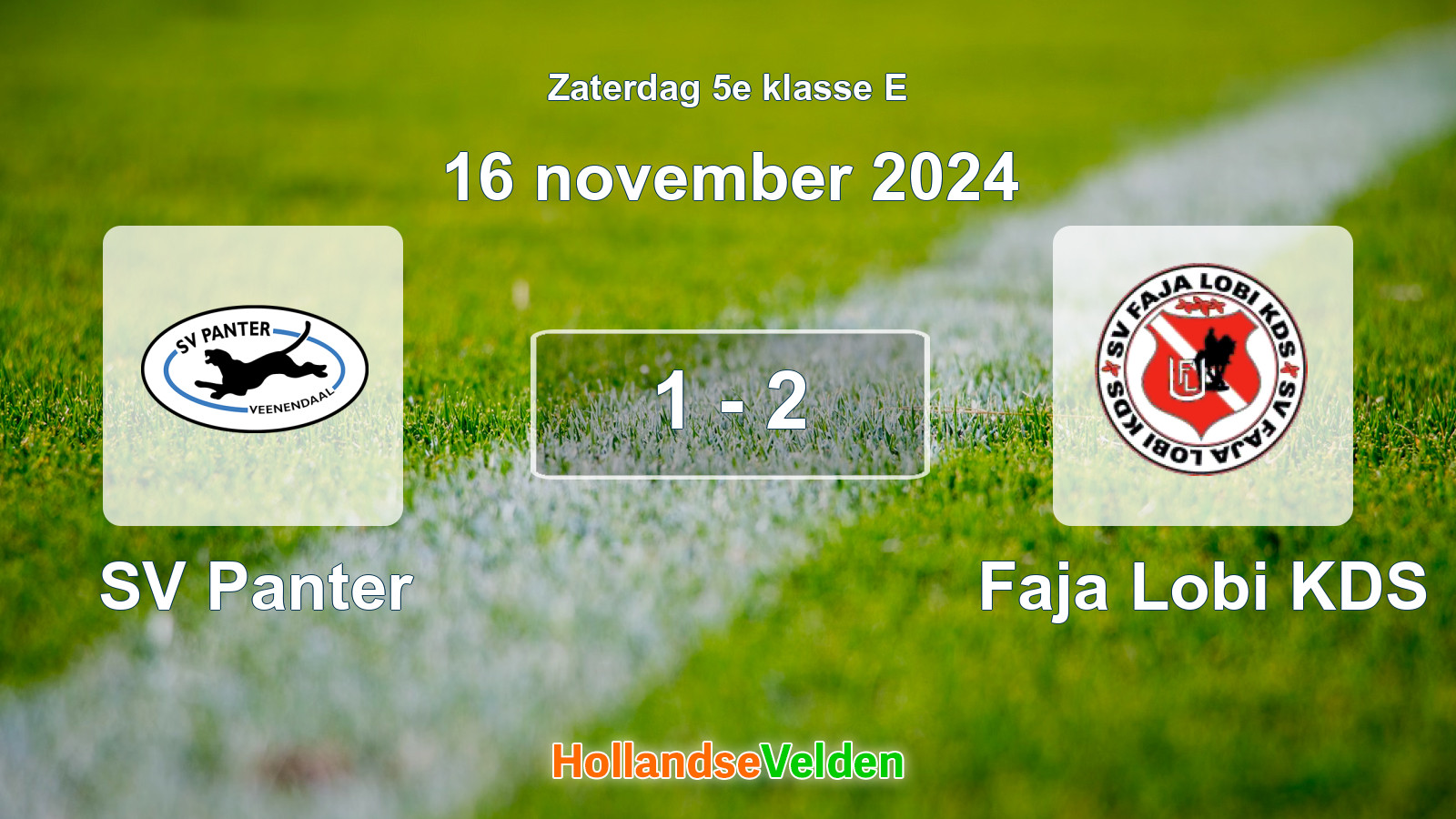 Gespeelde wedstrijd: SV Panter - Faja Lobi KDS 1 - 2 (16 november 2024)