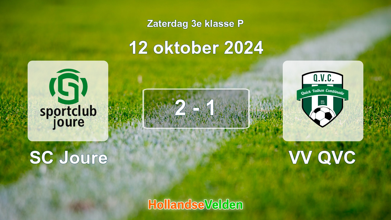 Gespeelde wedstrijd: SC Joure - VV QVC 2 - 1 (12 oktober 2024)