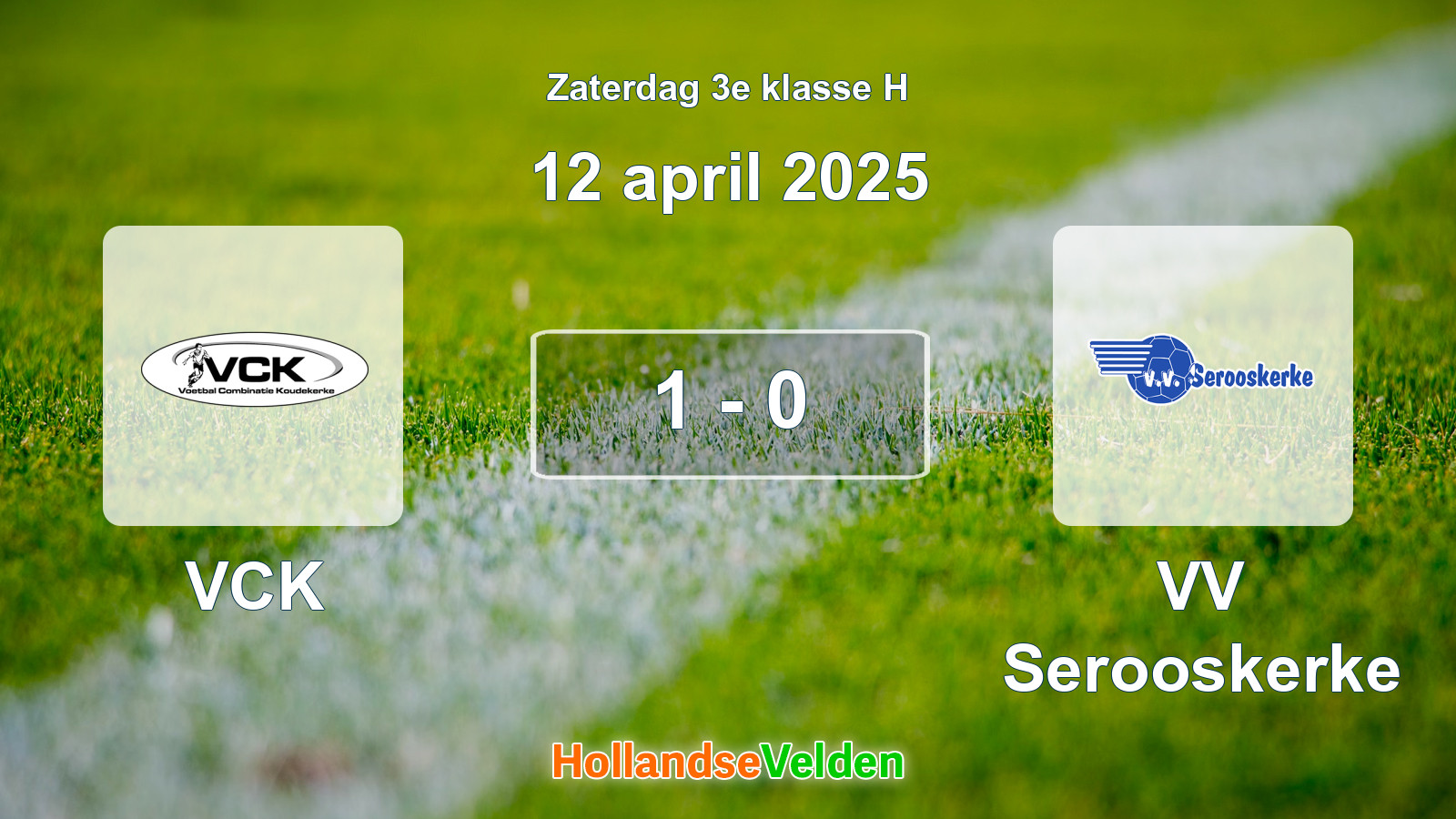 Gespeelde wedstrijd: VCK - VV Serooskerke 1 - 0 (12 april 2025)