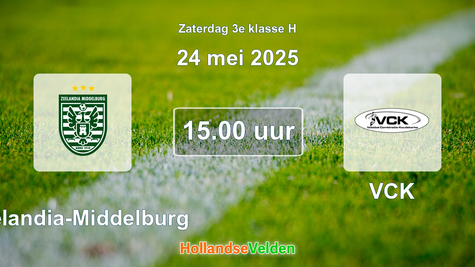 Geplande wedstrijd: Zeelandia-Middelburg - VCK (24 mei 2025)