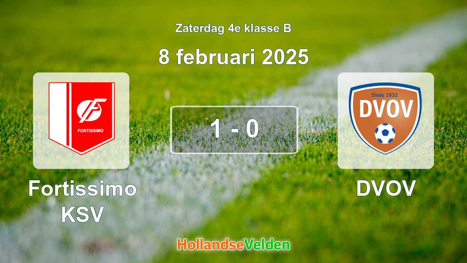Gespeelde wedstrijd: Fortissimo KSV - DVOV 1 - 0 (8 februari 2025)