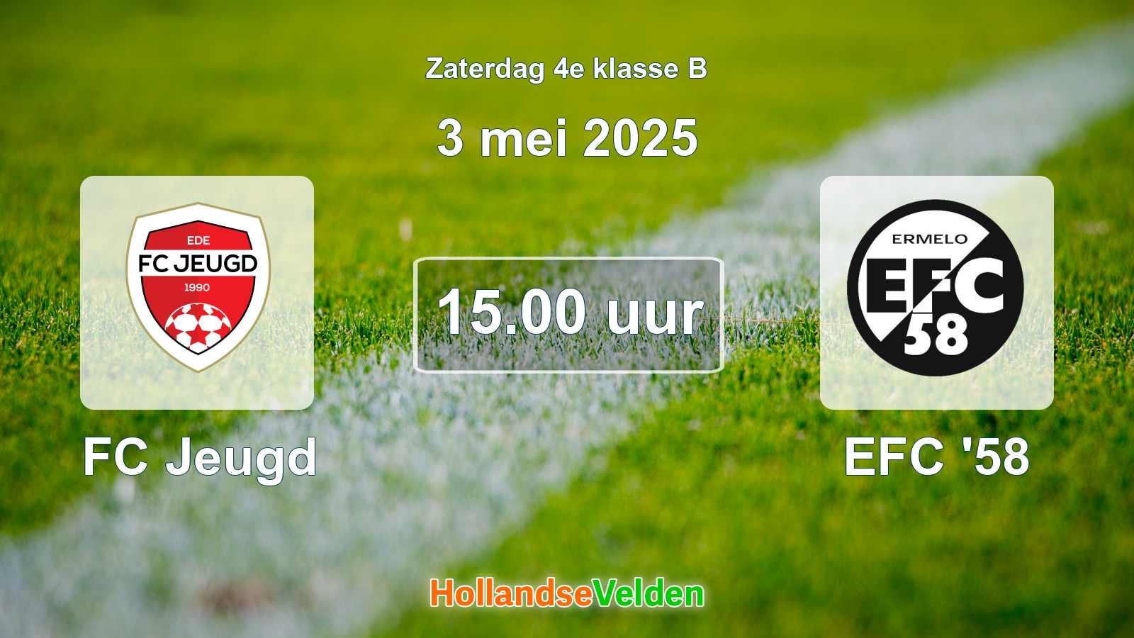 Geplande wedstrijd: FC Jeugd - EFC '58 (3 mei 2025)