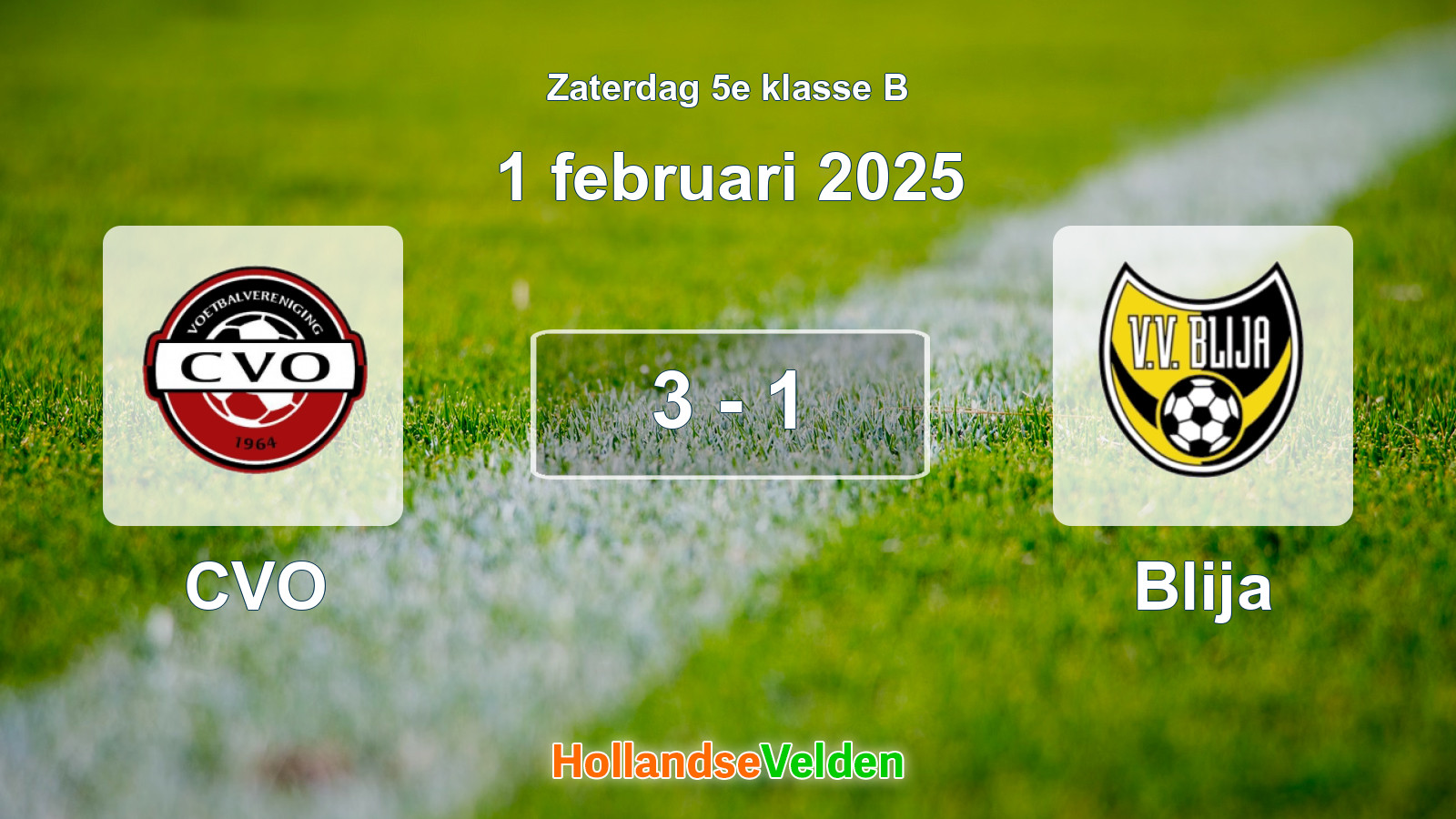 Gespeelde wedstrijd: CVO - Blija 3 - 1 (1 februari 2025)