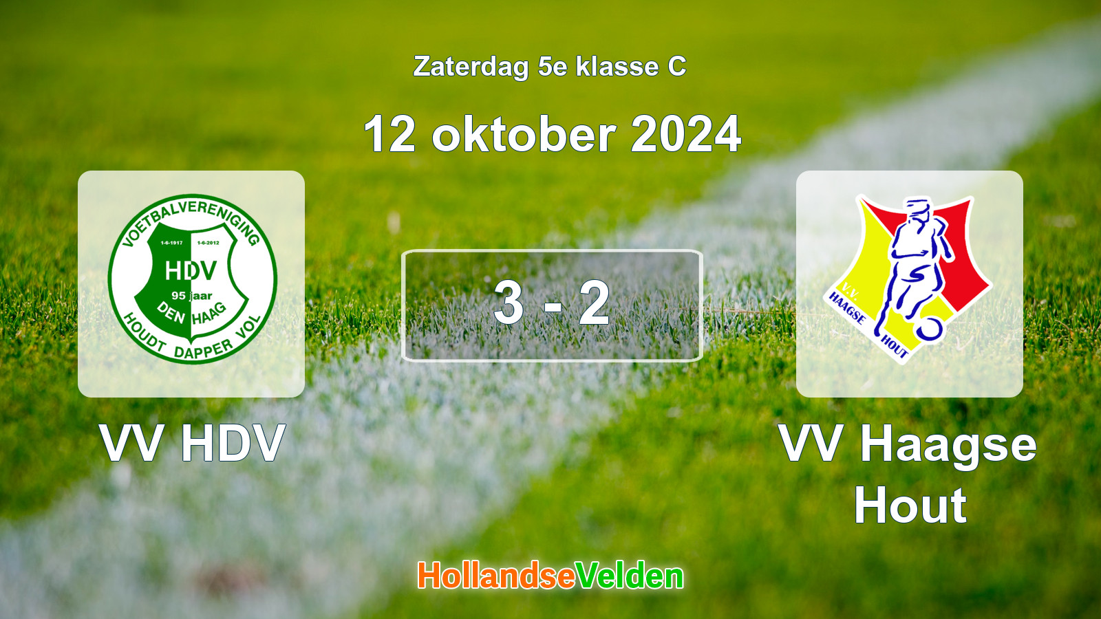 Gespeelde wedstrijd: VV HDV - VV Haagse Hout 3 - 2 (12 oktober 2024)
