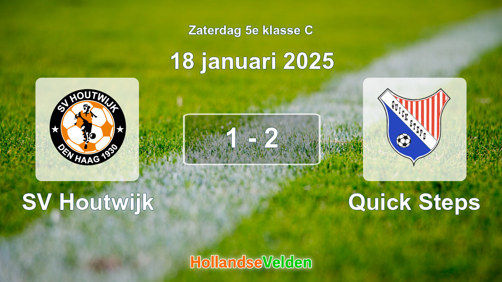 Gespeelde wedstrijd: SV Houtwijk - Quick Steps 1 - 2 (18 januari 2025)