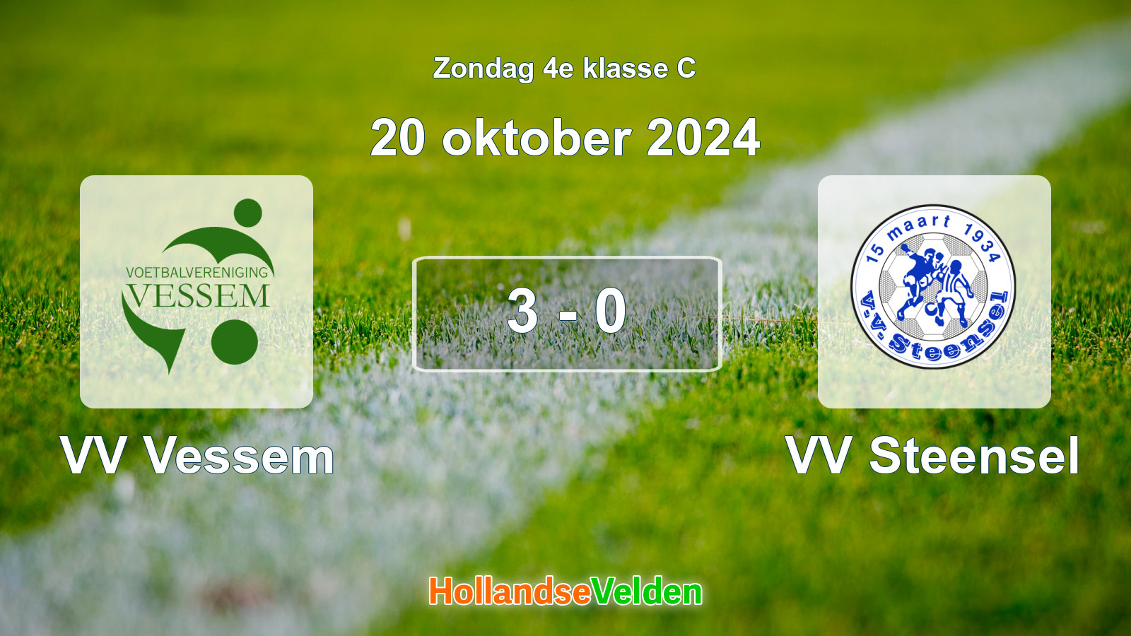 Gespeelde wedstrijd: VV Vessem - VV Steensel 3 - 0 (20 oktober 2024)