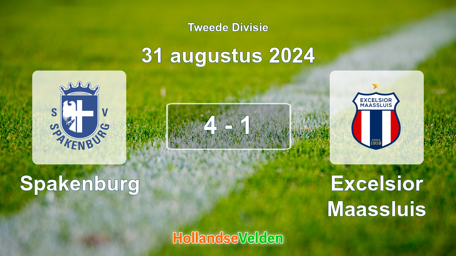 Gespeelde wedstrijd: Spakenburg - Excelsior Maassluis 4 - 1 (31 augustus 2024)