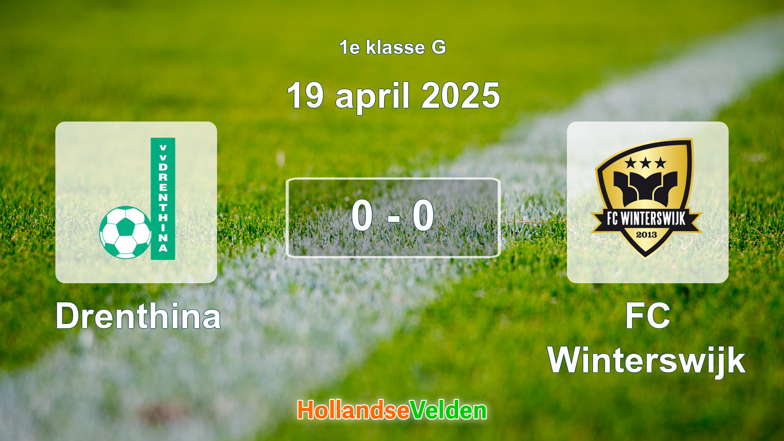 Gespeelde wedstrijd: Drenthina - FC Winterswijk 0 - 0 (19 april 2025)