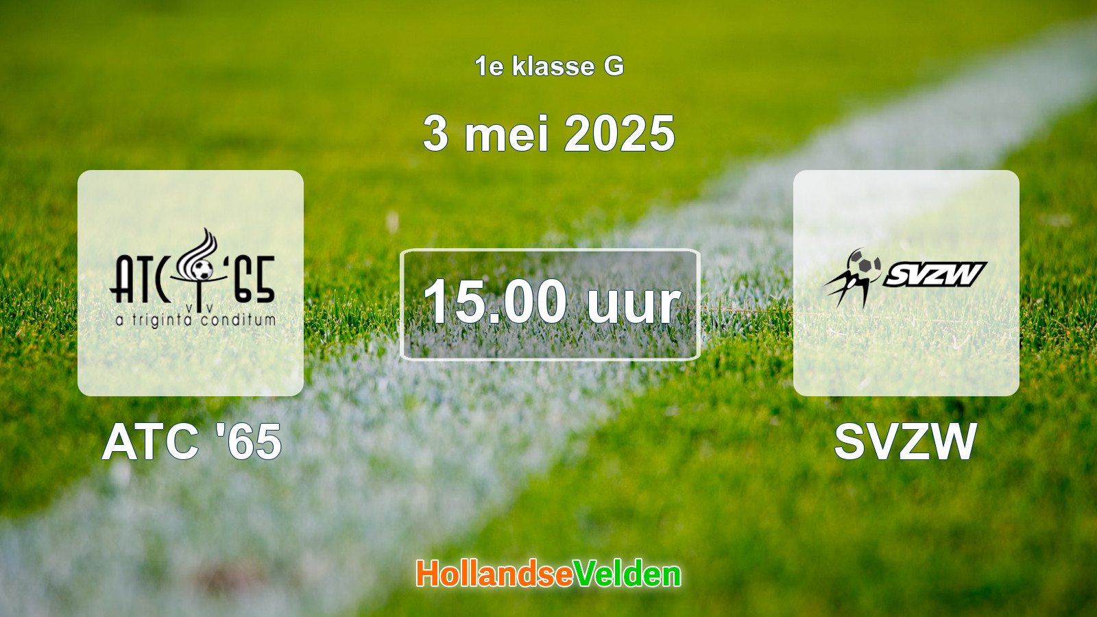 Geplande wedstrijd: ATC '65 - SVZW (3 mei 2025)