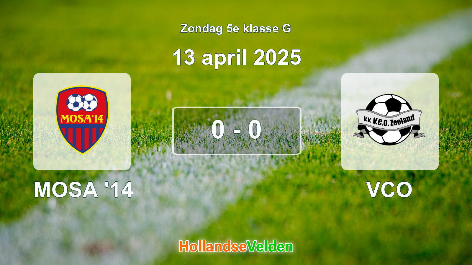 Gespeelde wedstrijd: MOSA '14 - VCO 0 - 0 (13 april 2025)