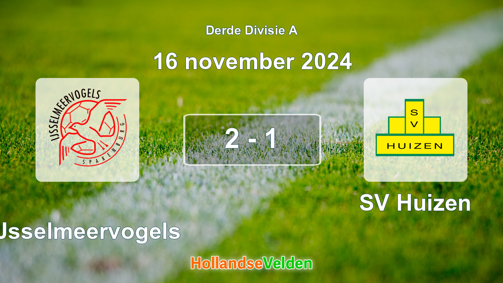 Gespeelde wedstrijd: IJsselmeervogels - SV Huizen 2 - 1 (16 november 2024)