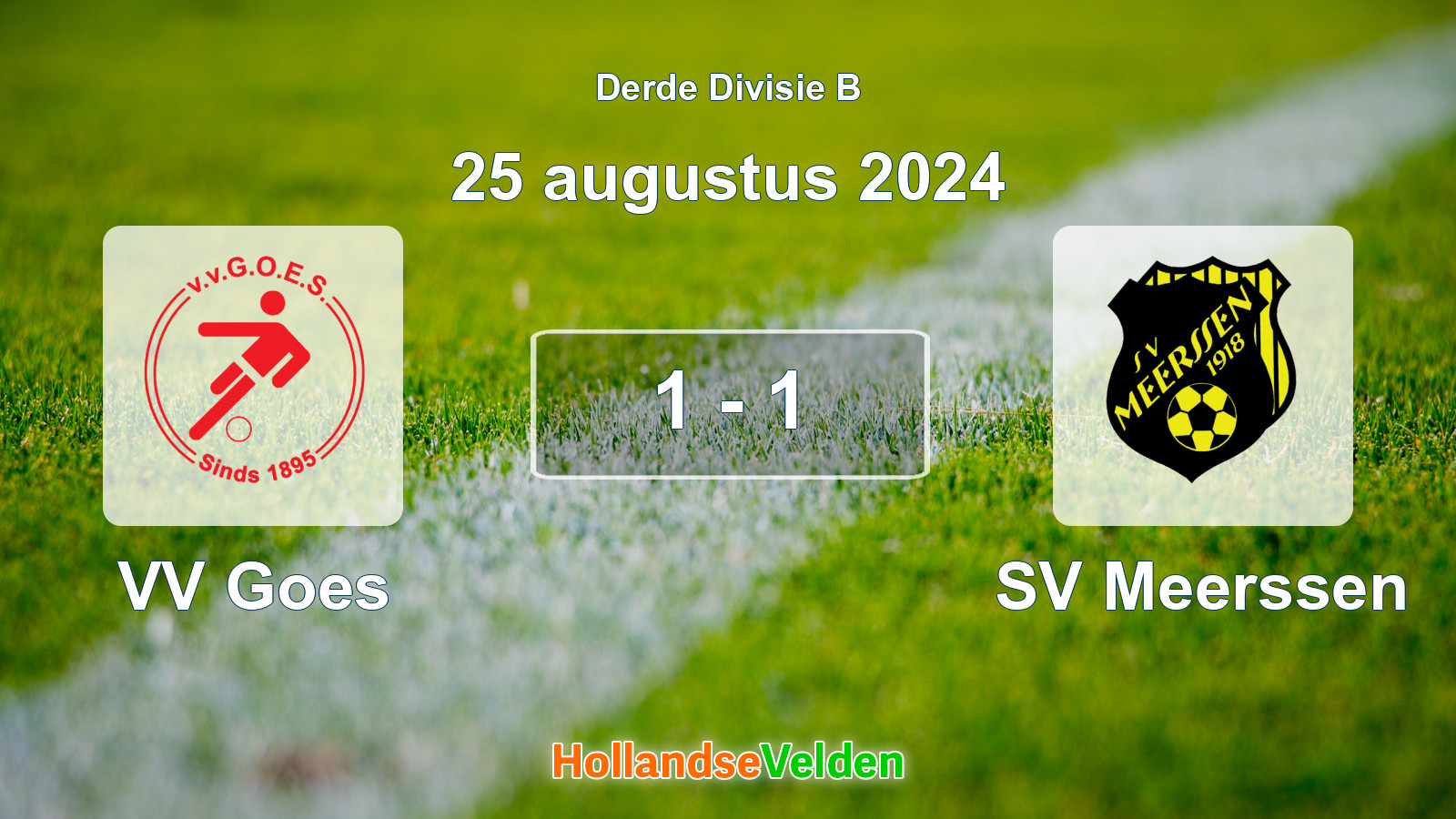 Gespeelde wedstrijd: VV Goes - SV Meerssen 1 - 1 (25 augustus 2024)