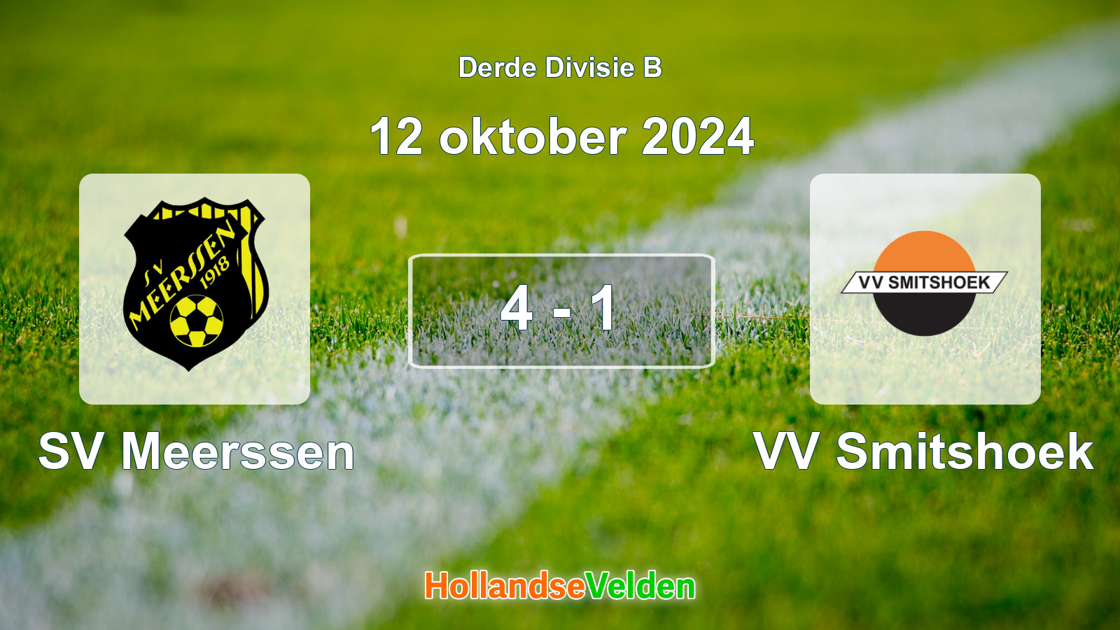 Gespeelde wedstrijd: SV Meerssen - VV Smitshoek 4 - 1 (12 oktober 2024)