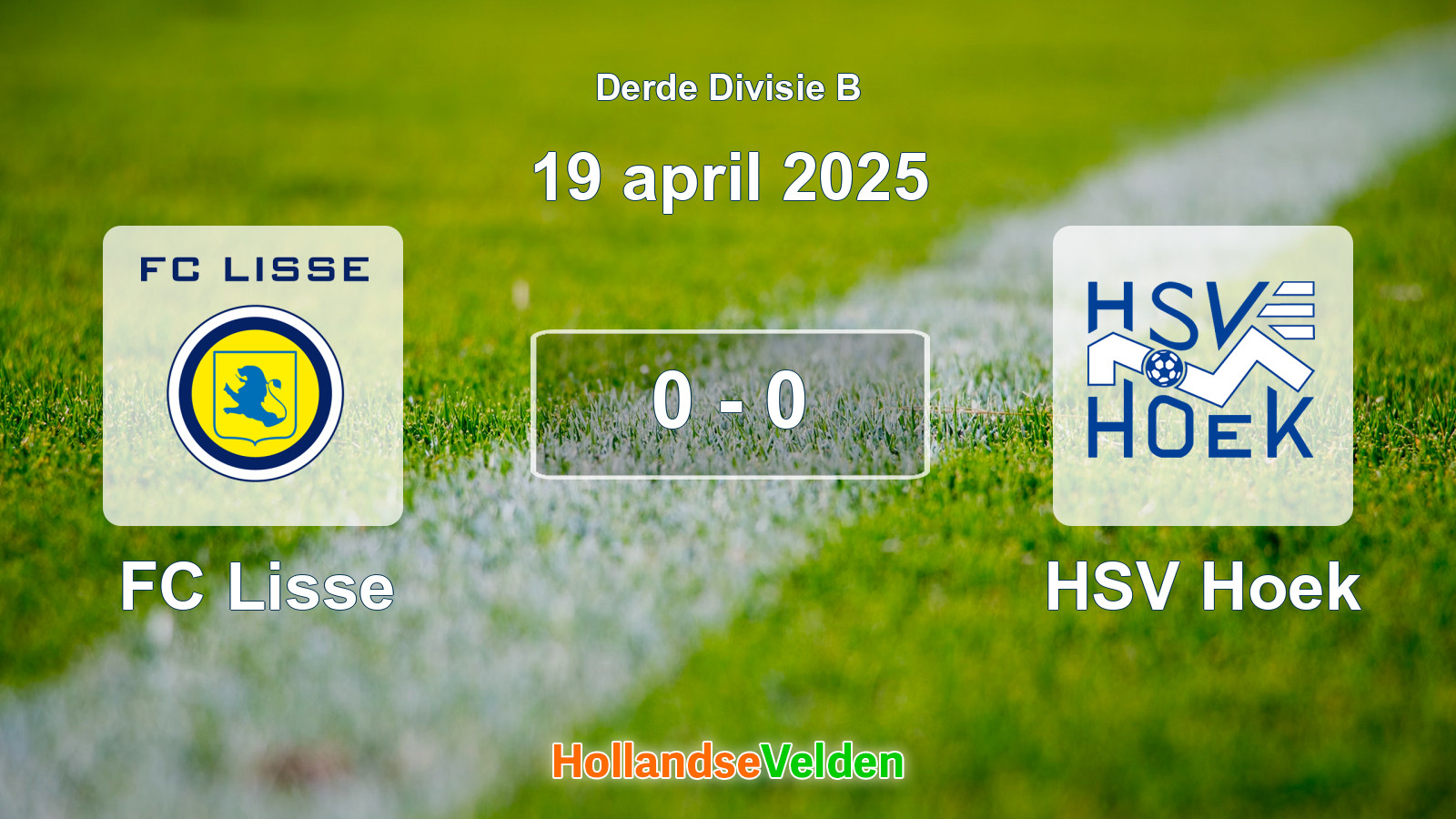 Gespeelde wedstrijd: FC Lisse - HSV Hoek 0 - 0 (19 april 2025)